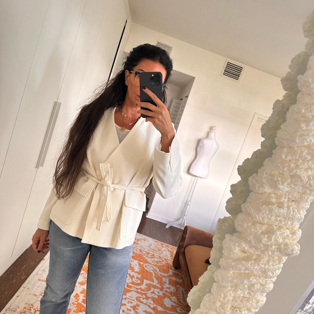 Linen Cream Women's Blazer